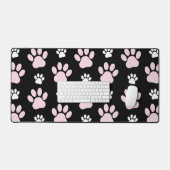 前足、ピンクの前足、犬の前足、動物の前足のパターン デスクマット (キーボード&マウス)