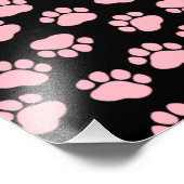 前足、ピンクの前足、犬の前足、動物の前足のパターン フォトプリント            (角)