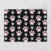 前足、ピンクの前足、犬の前足、動物の前足のパターン ポストカード (正面)