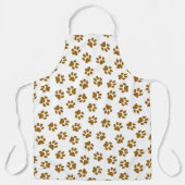前足、犬の前足、オレンジ色の金ゴールド前足のパターン エプロン (正面)
