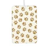 前足、犬の前足、オレンジ色の金ゴールド前足のパターン カーエアーフレッシュナー (正面)