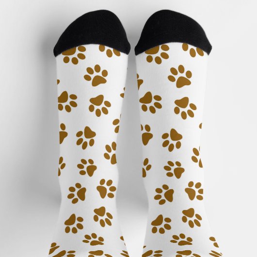 前足、犬の前足、オレンジ色の金ゴールド前足のパターン ソックス (上部)