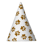 前足、犬の前足、オレンジ色の金ゴールド前足のパターン パーティーハット (右)