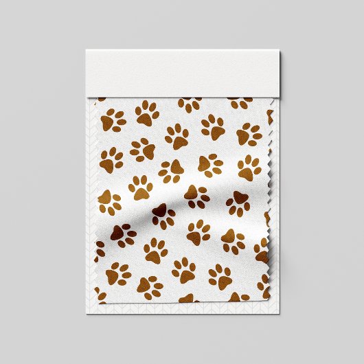 前足、犬の前足、オレンジ色の金ゴールド前足のパターン ファブリック