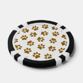 前足、犬の前足、オレンジ色の金ゴールド前足のパターン ポーカーチップ (シングル)