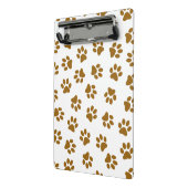 前足、犬の前足、オレンジ色の金ゴールド前足のパターン ミニクリップボード (アングル2)