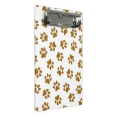 前足、犬の前足、オレンジ色の金ゴールド前足のパターン ミニクリップボード (アングル)