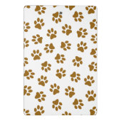 前足、犬の前足、オレンジ色の金ゴールド前足のパターン ミニクリップボード (裏面)