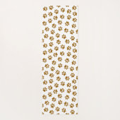 前足、犬の前足、オレンジ色の金ゴールド前足のパターン ヨガマット (裏面)