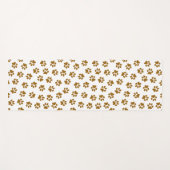 前足、犬の前足、オレンジ色の金ゴールド前足のパターン ヨガマット (正面(横))