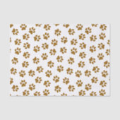 前足、犬の前足、オレンジ色の金ゴールド前足のパターン 薄葉紙 (正面)