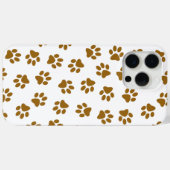 前足、犬の前足、オレンジ色の金ゴールド前足のパターン Case-Mate iPhoneケース (裏面 (横))