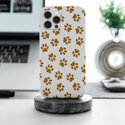 前足、犬の前足、オレンジ色の金ゴールド前足のパターン Case-Mate iPhoneケース