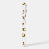 前足、犬の前足、オレンジ色の金ゴールド前足のパターン iPhoneケース (右側面)