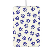 前足、犬の前足、ネイビーブルーの前足のパターン カーエアーフレッシュナー (正面)