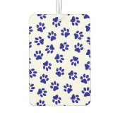 前足、犬の前足、ネイビーブルーの前足のパターン カーエアーフレッシュナー (裏面)