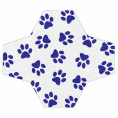 前足、犬の前足、ネイビーブルーの前足のパターン サッカーボール (フラット)