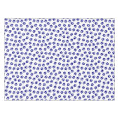 前足、犬の前足、ネイビーブルーの前足のパターン テーブルクロス (正面(横))