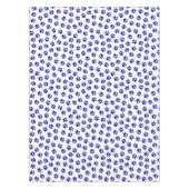 前足、犬の前足、ネイビーブルーの前足のパターン テーブルクロス (正面)