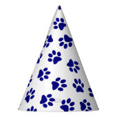 前足、犬の前足、ネイビーブルーの前足のパターン パーティーハット (左)