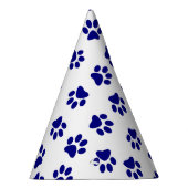 前足、犬の前足、ネイビーブルーの前足のパターン パーティーハット (右)