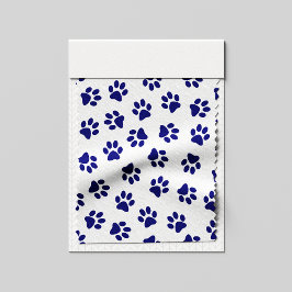 前足、犬の前足、ネイビーブルーの前足のパターン ファブリック