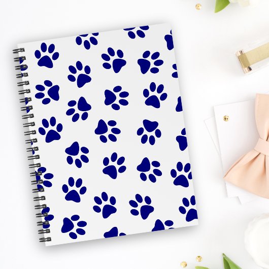前足、犬の前足、ネイビーブルーの前足のパターン プランナー手帳