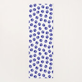 前足、犬の前足、ネイビーブルーの前足のパターン ヨガマット (裏面)