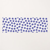 前足、犬の前足、ネイビーブルーの前足のパターン ヨガマット (正面(横))