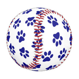 前足、犬の前足、ネイビーブルーの前足のパターン 野球ボール