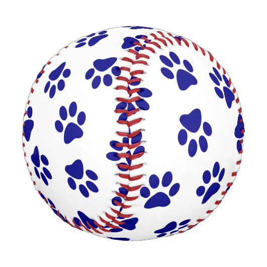 前足、犬の前足、ネイビーブルーの前足のパターン 野球ボール (アングル)