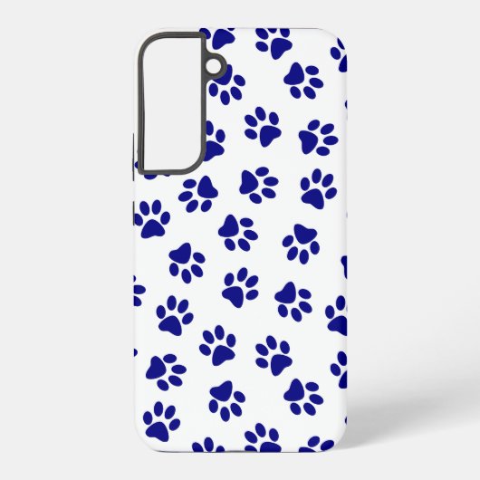 前足、犬の前足、ネイビーブルーの前足のパターン SAMSUNG GALAXYケース (裏面)