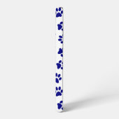 前足、犬の前足、ネイビーブルーの前足のパターン SAMSUNG GALAXYケース (左側面)