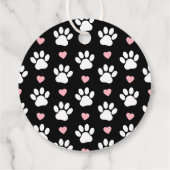 前足、犬の前足、ハートのパタ結婚ーン フェイバータグ (裏面)