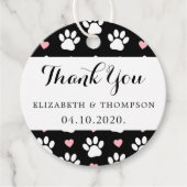 前足、犬の前足、ハートのパタ結婚ーン フェイバータグ (正面)