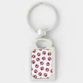 前足、犬の前足、ブルゴーニュの前足のパターン キーホルダー (正面)