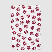 前足、犬の前足、ブルゴーニュの前足のパターン ゴルフタオル (正面)