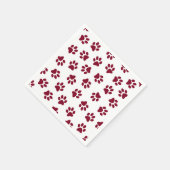 前足、犬の前足、ブルゴーニュの前足のパターン スタンダードカクテルナプキン (角)