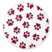 前足、犬の前足、ブルゴーニュの前足のパターン セラミックノブ (正面)