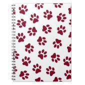 前足、犬の前足、ブルゴーニュの前足のパターン ノートブック (正面)