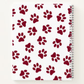 前足、犬の前足、ブルゴーニュの前足のパターン ノートブック (裏面)