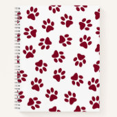 前足、犬の前足、ブルゴーニュの前足のパターン ノートブック (正面)