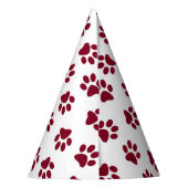 前足、犬の前足、ブルゴーニュの前足のパターン パーティーハット (裏面)