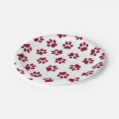 前足、犬の前足、ブルゴーニュの前足のパターン ペーパープレート (アングル)