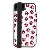 前足、犬の前足、ブルゴーニュの前足のパターン INCIPIO iPhoneウォレットケース (フォリオ裏面)