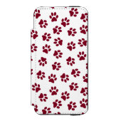 前足、犬の前足、ブルゴーニュの前足のパターン INCIPIO iPhoneウォレットケース (フォリオ 正面)