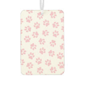 前足、犬の前足、ベビーピンクの前足のパターン カーエアーフレッシュナー (裏面)