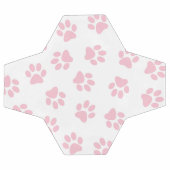 前足、犬の前足、ベビーピンクの前足のパターン サッカーボール (フラット)