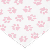 前足、犬の前足、ベビーピンクの前足のパターン ショートテーブルランナー (コーナー)