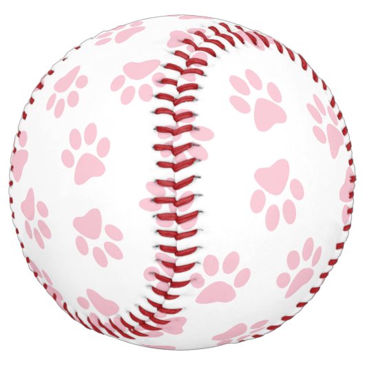 前足、犬の前足、ベビーピンクの前足のパターン ソフトボール (アングル)
